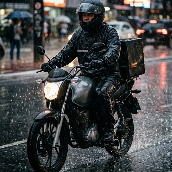 Capa de Chuva de Motoqueiro PVC